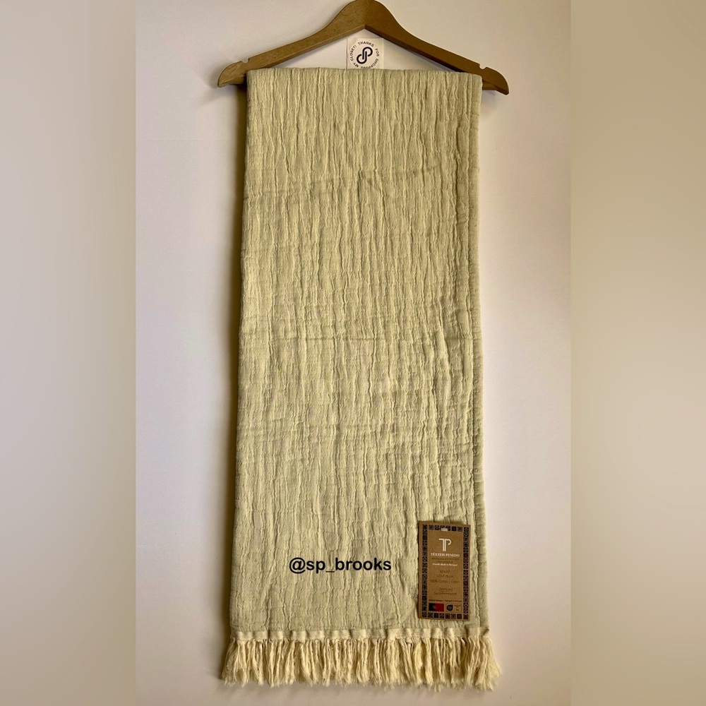 🎁Texteis Penedo Throw Blanket - Made in Portugal Cotton - Sage